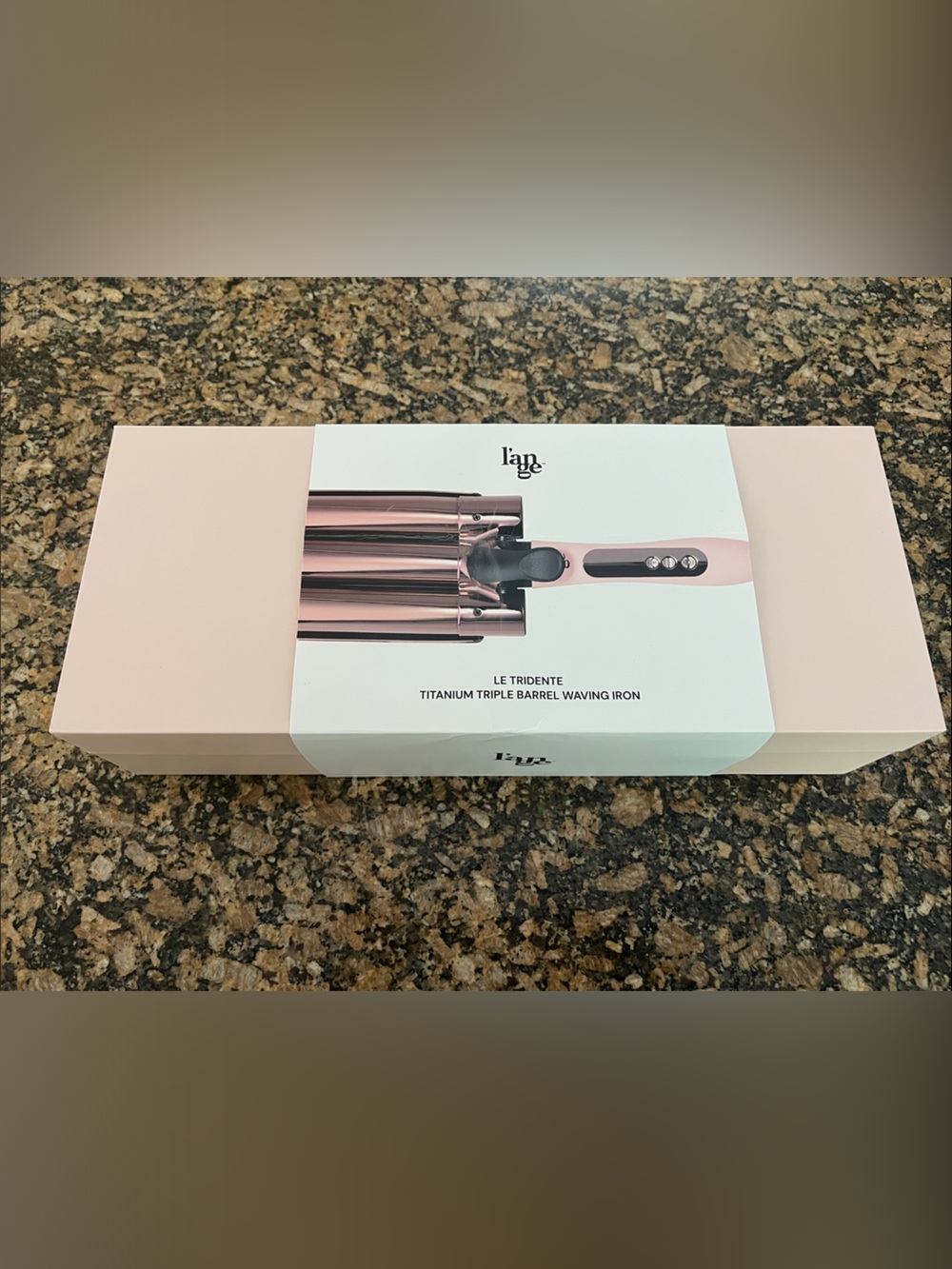 L’ange Le Tridente Titanium Triple Barrel Waver Iron - Blush Pink New in box